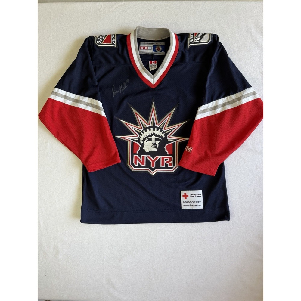 Brain Mullen Autograph New York Rangers CCM Lady Liberty Size M